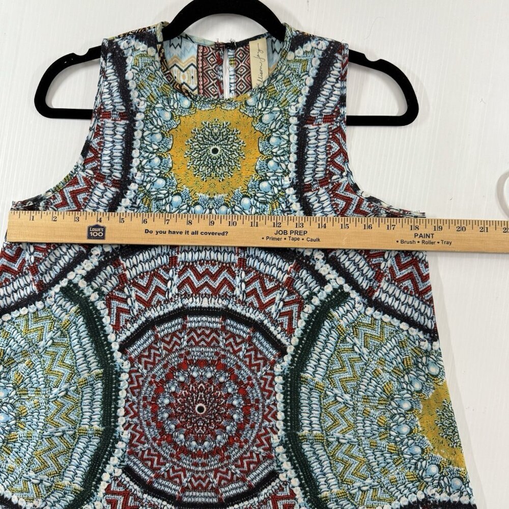 Allison Joy  Mini Dress Geometric Women's Multicolored Sleeveless Size Medium - Picture 9 of 9